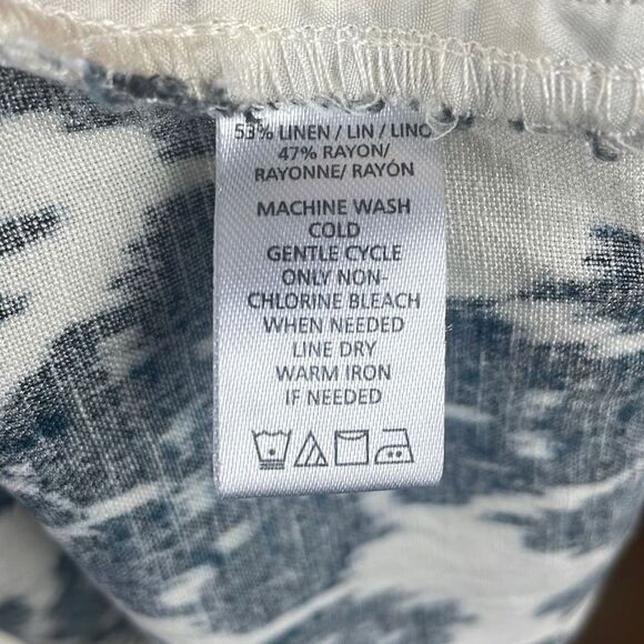 Linen Blend Ikat Print Mini Skirt 00 - Picture 7 of 7